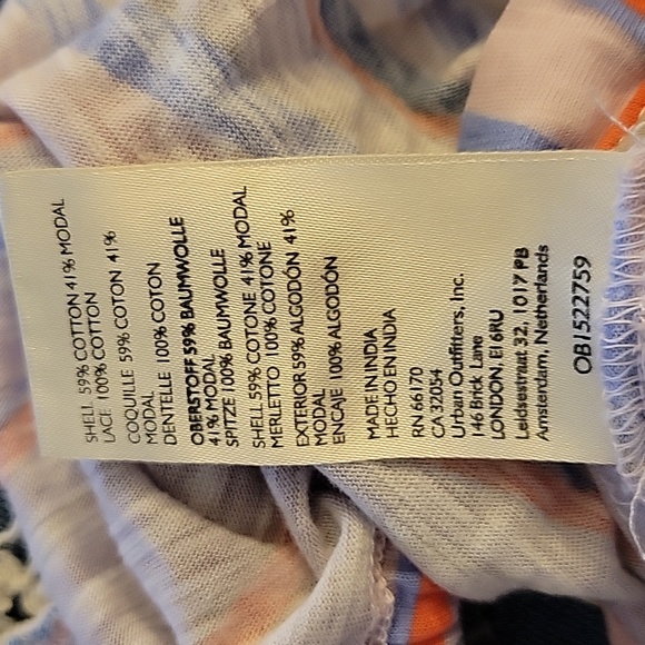 Free People Aruba Crochet Multi Color Striped Crop Top Size Large - Picture 12 of 12